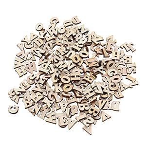 3NH® 200pcs Mini Wooden Alphabet Letters Unfinished Wood Letters ...