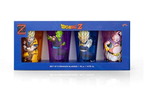 Dragon Ball Z Official Fighters Pint Glasses Features Goku Vegeta ...