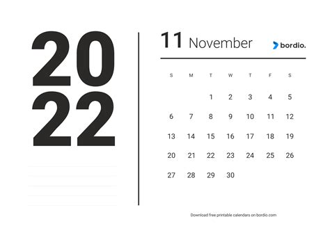 November 2022 Calendar
