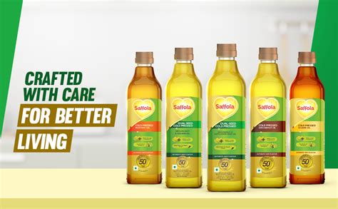 Saffola Cold Pressed Oil, Goodness of 2 - Groundnut & Safflower | Helps ...