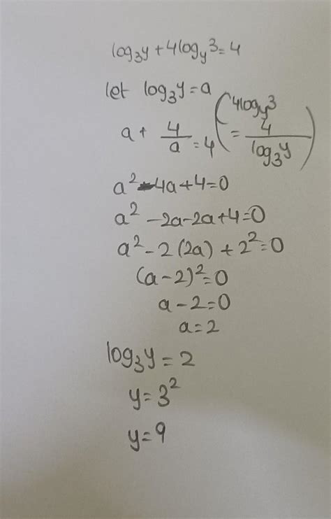 Q5 log, (y) + 4 log, (3) = 4 Write here П 06 - Brainly.in