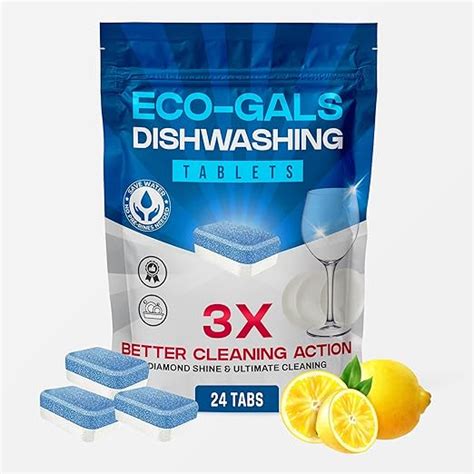 Eco-Gals Dishwashing Cleaner And Deodorizer Tablets - 24 Pcs, Deep ...