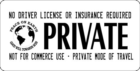 Sovereign Citizen Photo License Plate - Auto License Plates Frames
