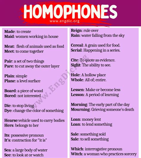 Best 13 100 Homographs Examples with Sentences (With Meanings) – Artofit