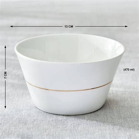 Buy Mandarin Opulence Emily Set of 3 Bone China Striped Serving Bowl ...