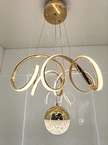 Buy CITRA LED Golden 5 Light Curvy Pendant Chandelier Light - Warm ...