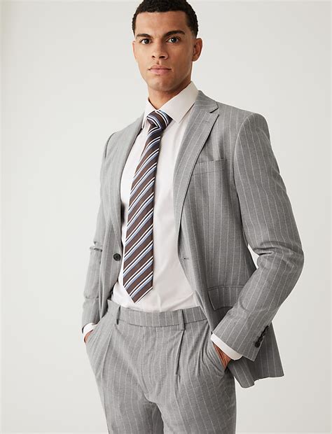 Buy Slim Fit Pinstripe Suit Jacket at Marks & Spencer