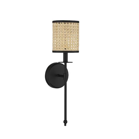 Savoy House Jaylar 5-in W 1-Light Matte Black Bohemian/Global Led ...