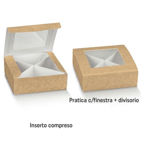 Scatola Confetti modello PRATICA colore AVANA finestra trasparente e ...