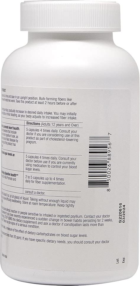 Buy ValuMeds Psyllium Fiber Capsules Supplement, 800 Count, Soluble ...