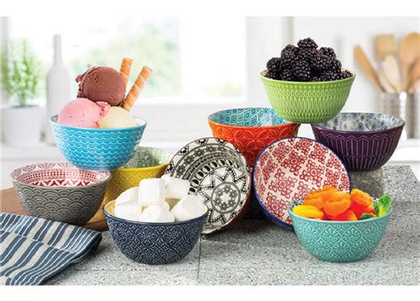 Buy Signature Housewares Dessert Bowls - Set of 10 Stoneware Bowls for ...