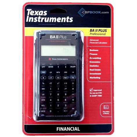 Texas Instruments Financial Calculator BA II Plus Financial – CBPBOOK