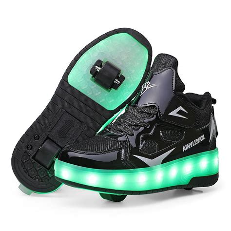 Kids Wheels Shoes with Lights Rechargeable Roller Skates Shoes ...