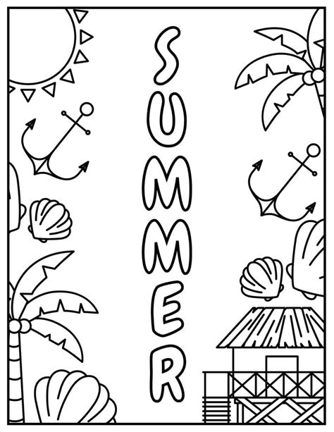 Free Printable Summer Coloring Page