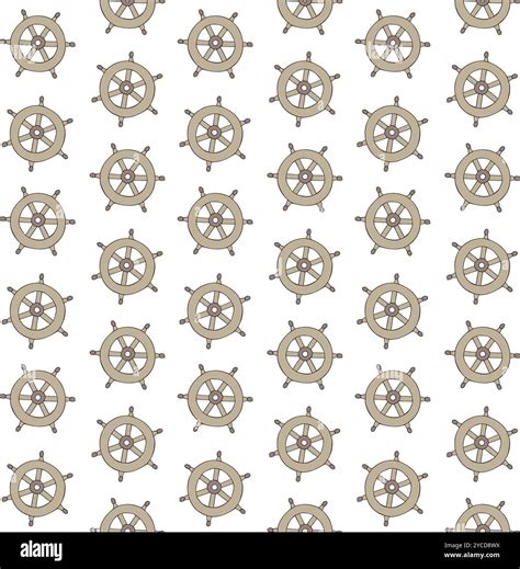 Vector seamless pattern of hand drawn ship rudder Stock Vector Image ...