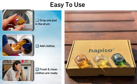 Hapiso Combo Laundry Pods (2 Packs of 15) Morning Dew & Fragrance-Free ...