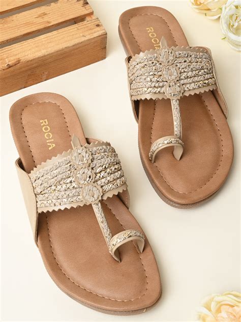 Shop Beige Women Kolhapuri Flats 51212Beige Online