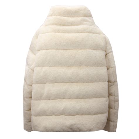 7609AE giubbotto donna HERNO off white ecofur down padded jacket woman