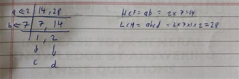 File hcf and lcm 14 and 28 - Brainly.in