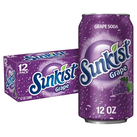 Sunkist Grape Soda, 12 fl oz, 12 count - The Fresh Grocer