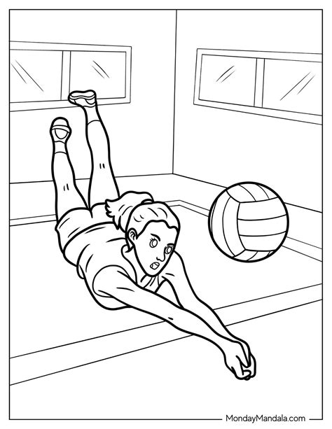 18 Volleyball Coloring Pages (Free PDF Printables)