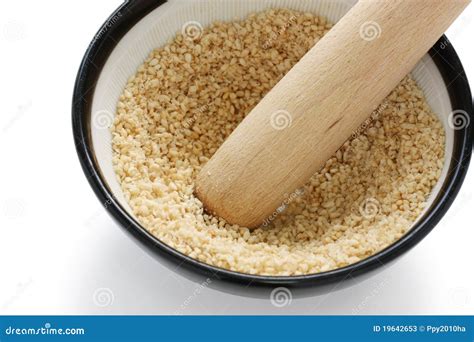 Grind sesame stock image. Image of mortar, grind, healthy - 19642653