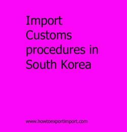 Import Customs procedures in South Korea