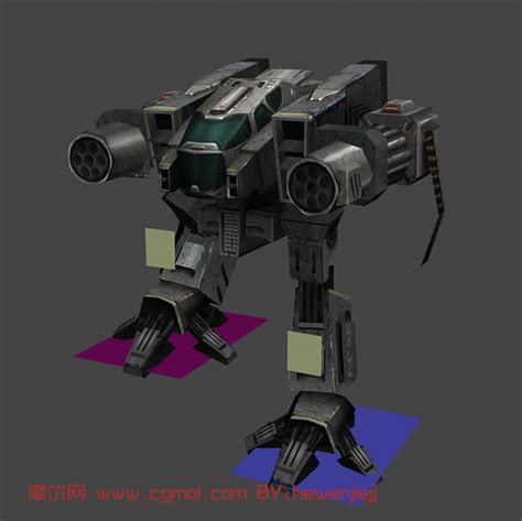 战斗机器人3D模型_科幻角色_动画角色_3D模型免费下载_摩尔网