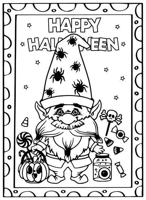 25 Halloween Cards Coloring Pages - ColoringPagesOnly.com