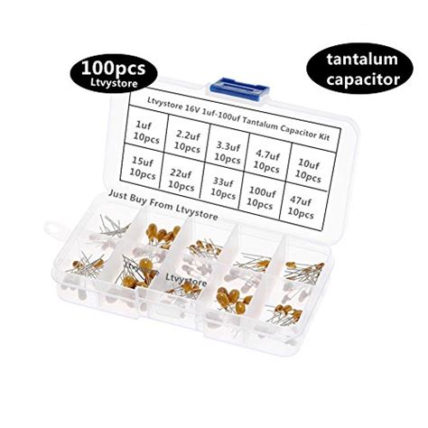 Buy DIP Ceramic Tantalum Capacitor Assorted Assortment Box Kit Set 16V ...