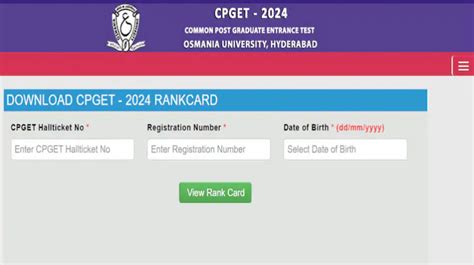 TS CPGET Results 2024 Out, Rank Card Download Link Here