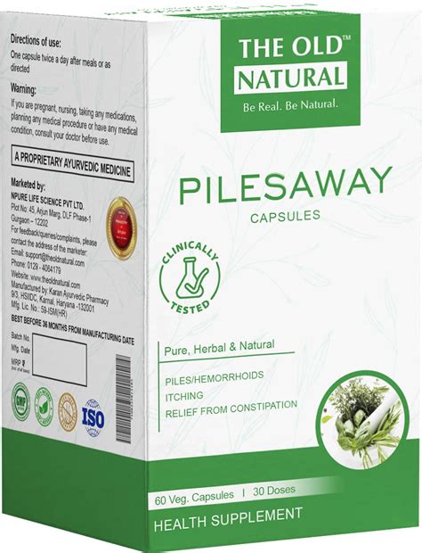Buy THE OLD NATURAL PILESWAY CAPSULE I FOR PILES. FISTULA & RECTUM I ...