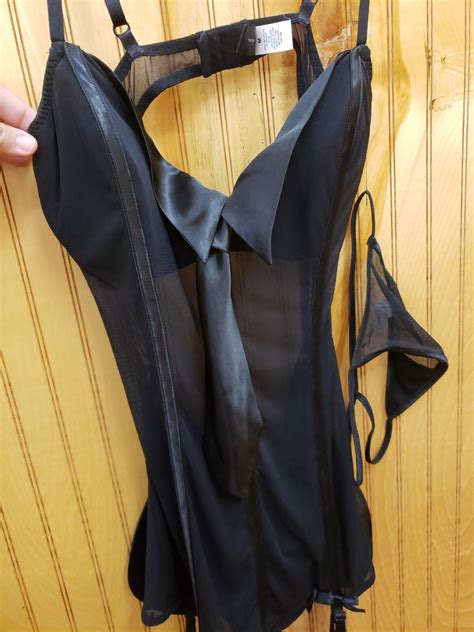 Fredericks of Hollywood Lingerie Seduction Black Gart… - Gem