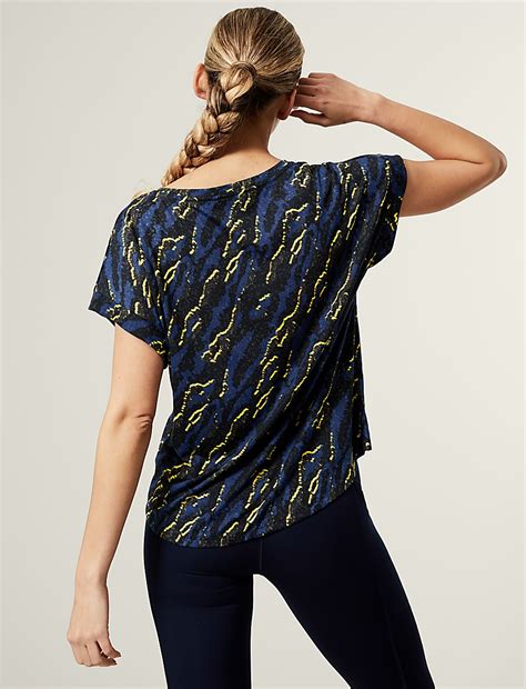 Buy Printed Scoop Neck Relaxed T-Shirt at Marks & Spencer