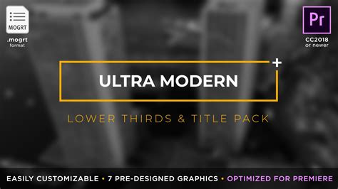 Ultra Modern Titles & Lower Thirds MOGRT for Premiere - MotionRevolver