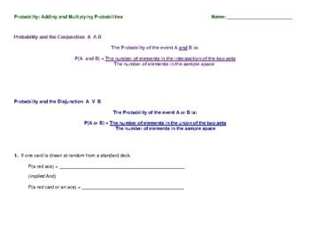 Image result for Multiplying vs Adding Probability