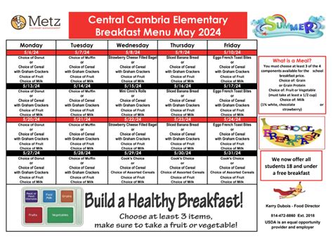 District Menus - Food Services - Central Cambria School District