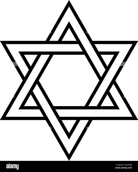 Jewish star of David icon Jewish tradition biblical symbol isolated ...