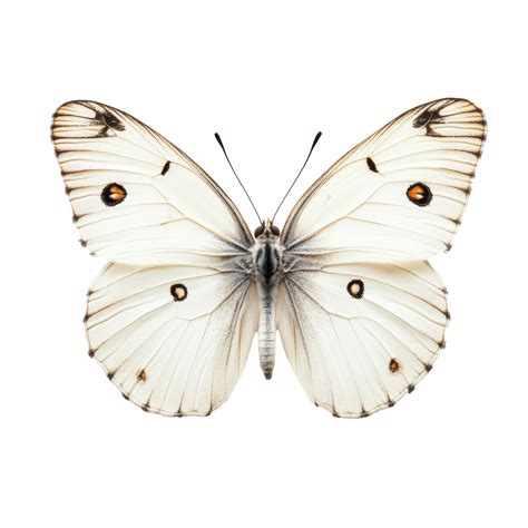 White butterfly perched gracefully on a clean Transparent background ...