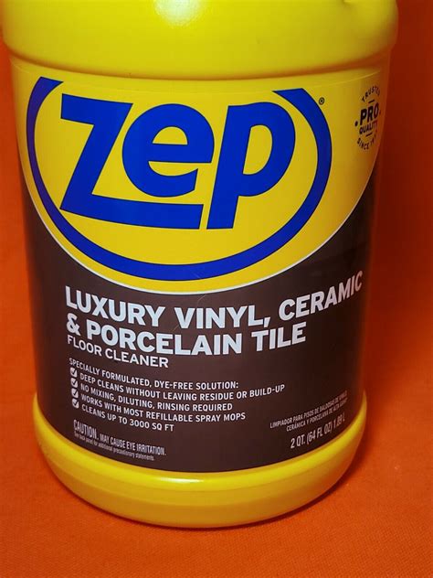 Zep Luxury Vinyl, Ceramic and Porcelain Tile Cleaner 64 oz Floor ...