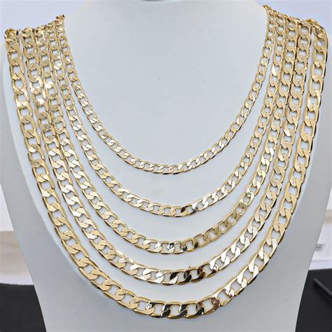 CM Custom 14K Gold Plated Brass Cuban Link Chain Necklace