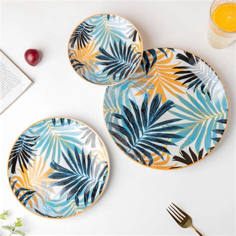 Areca Decal Ceramic Dessert Plate 6 Inch Online - Premium Small Plate ...