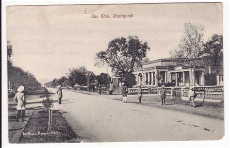 The Mall - Post Card of Rawalpindi 1914 - Old Indian Photos