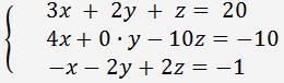 Image result for Solving System of Linear Equations in Three Variables