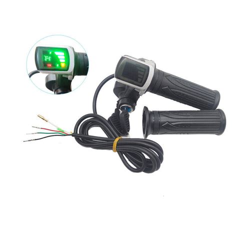 E-Bicycle Digital Thumb Throttle with LED Power Display & Lock