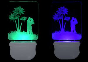 Kelma The Couple 3D illusion Led Night Lamp comes with 7 Multicolor ...