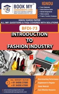 IGNOU BFDI 73 Introduction to Fashion Industry | Guess Paper| Important ...