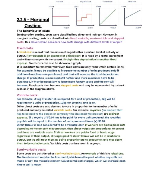 Marginal Costing Notes (Course Code: MC101) - Studocu