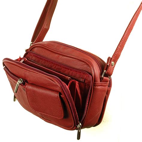 Womens Leather Organizer Purse Shoulder Bag Handbag Cross Body Bag ...