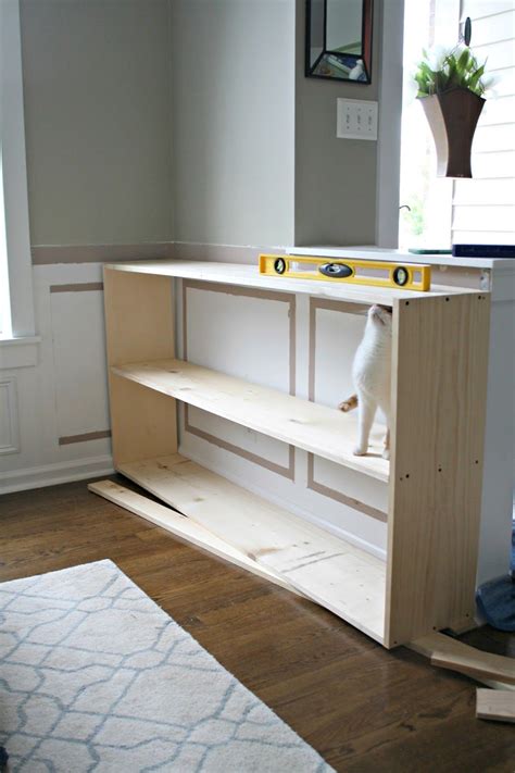 Half Wall Bookcase | Built in bookcase, Half wall room divider ...